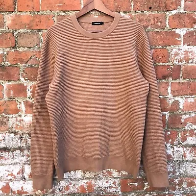 £29.99 • Buy J Lindeberg Lexter Waffle Knit Sweater XL Square Structure Camel Pullover Jumper