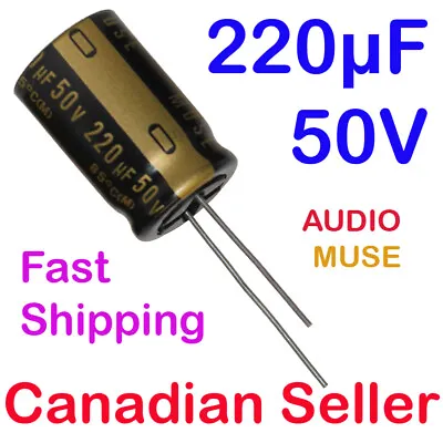 1/5/10 Pcs 220uF 50V 16x25mm Nichicon MUSE KZ For AUDIO STEREO AMPLIFIER • $1.09