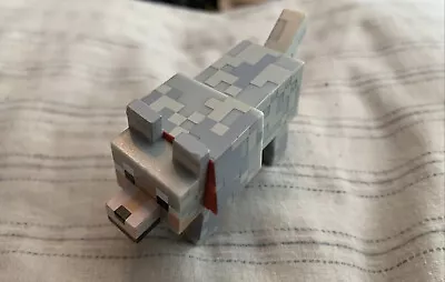 Minecraft TAMED WOLF DOG Action Figure Toy 2013 Jazwares Mojang Red Collar • $4.50