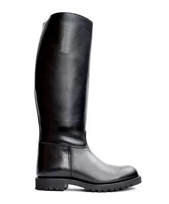 Motorcycle Riding Police Leather Tall Knee High Boot For Men All Sizes Available • £175