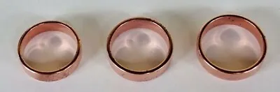 SOLID COPPER FINGER RINGS SMOOTH BAND Sizes 6 7 8 9 10 11  Made In USA 100% • $13.18