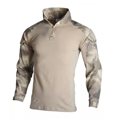 Men's US Army Military Shirt Tactical Combat Special Forces Hiking T-Shirt W/Pad • $27.99