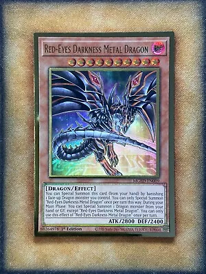 Yugioh Red-Eyes Darkness Metal Dragon MGED-EN009 Gold Rare Alt Art 1st Ed NM • $3.49