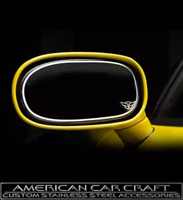 1997-2004 C5 Corvette 2pc Side View Mirror Trim Surround Inserts - Crossed Flags • $90.15