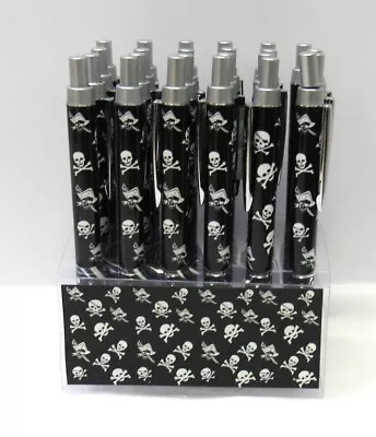 Wholesale Bulk Lot Party Favors 24 Skull & Crossbones Skeleton Pirate Theme Pens • $24