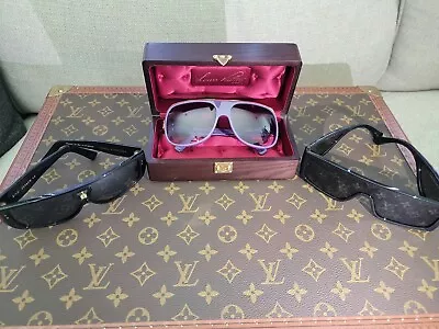 LOUIS VUITTON Pharrell Williams Nigo Purple Millionaire Sunglasses With Gold LV  • $8499.99