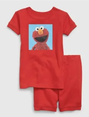 NWT Baby Gap Boys Girls Short Pajamas Sesame Street Elmo Red  U Pick Size • $11.46