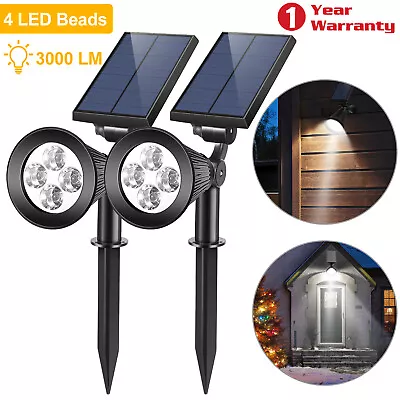 Solar Spotlights Outdoor Waterproof Garden Stake Light Landscape Pathway Lights • $26.95