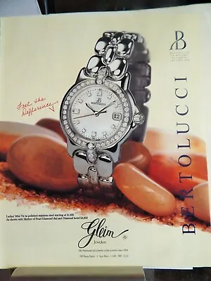 $17.88 • Buy Bertolucci Mini Vir Fine Watch/  Clerc Luxe Shoe Pendants Original Vtg 2000 Ad, 