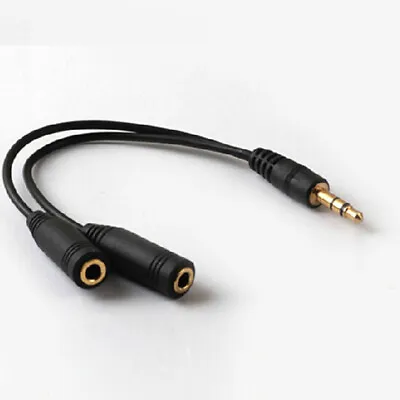 £3.34 • Buy Cable Spliter Microphone Splitter Plug Male Adapter Stereo Y Audio Jack 3.5mm