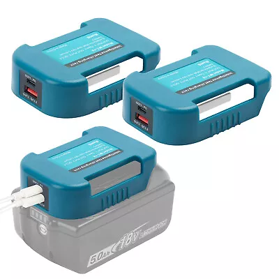 2PC For Makita 18V Battery Adapter With USB Type-C Power Source Fast Charger • £11.57