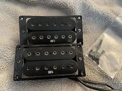 Ibanez Set Of 2 Humbucker Pickups Black INF3 Neck & INF4 Bridge Pair • $35