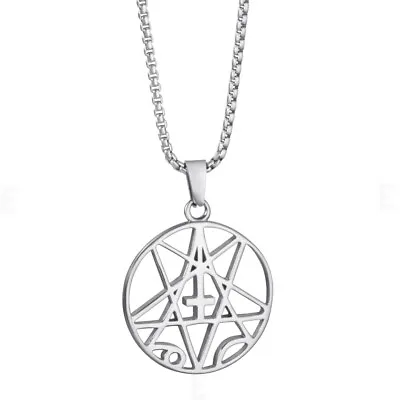  Inverted Pentagram Pendant Satanic Symbol Necklace Unisex Amulet Jewelry • $11.99