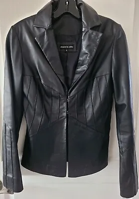 $36.50 • Buy Genuine Lambskin Leather Jacket- Elements By Vakko -  Womens Size Small