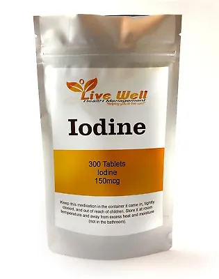 Iodine 150mcg High Strength Tablets Healthy Thyroid Solution Mineral-UK Made • £4.40