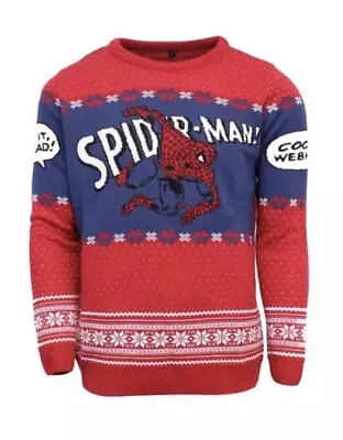 XS (UK) Spiderman Ugly Christmas Xmas Jumper Sweater Marvel Numskull Extra Small • £34.99