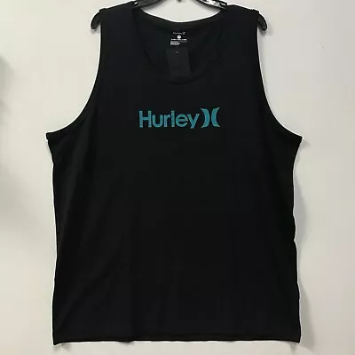 Hurley Men's  One & Only Logo Jersey Graphic Tank  Color - Black • $28