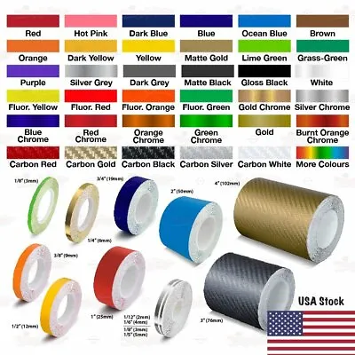 $7.95 • Buy Roll Vinyl Pinstriping Pin Stripe DIY Self Adhesive Line Car Tape Decal Stickers