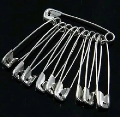 20 Pcs Large Size Matle Safety Pins Size  Brooch Knitting Pins Sliver Chrome Pin • £1.99