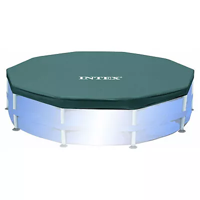 Intex 10 Foot Round Easy Set Outdoor Backyard Swimming Pool Cover Blue • $19.99