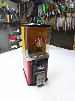VTG 1950's VICTOR TOPPER 1 CENT  GUMBALL VENDING MACHINE W/KEY GREAT CONDITION • $199.99