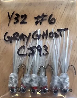 Hand Tied Hackle Tail Crappie Jigs Made In The USA 1/32 Oz #8 6 & 4 Hook • $12