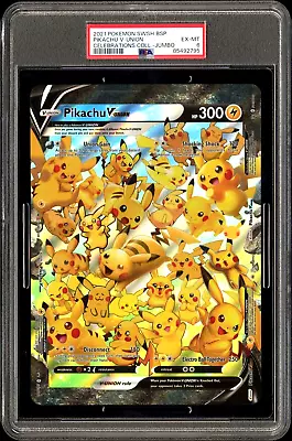 JUMBO PSA 6 EX- MINT 2021 Pikachu V-Union Black Star Promo Celebrations SWSH141 • $14.55