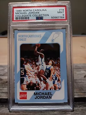 1989 North Carolina Michael Jordan Collegiate #18 Psa 9 RARE 1 Of 1 Double ERROR • $2900