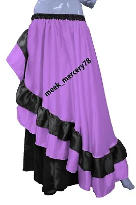 Steampunk Skirt Medium Purple Half Circle Belly Dance Women's Pleated Skirt S57 • $42.27