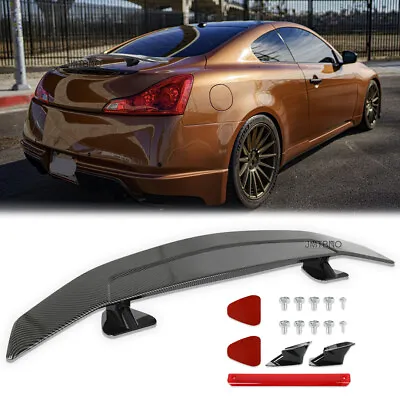 For Infiniti G35 G37 Coupe 46'' ABS GT Rear Trunk Wing Spoiler Lip Carbon Fiber • $99.24