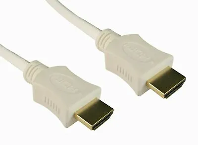 HDMI Lead Gold HD 4K 3D TV V2.0 1080p +Ethernet White Short .5m To Long 20m  • £4.79