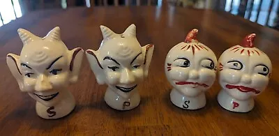 Vintage Kitschy Devil Satan Salt And Pepper Shaker Lot • $100