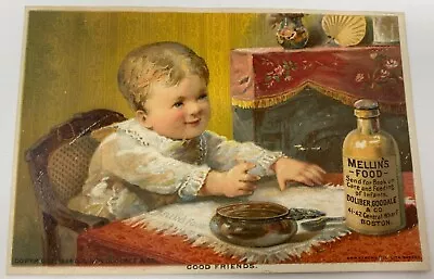 MELLIN'S FOOD  For Infants &  Invalids Baby Reaching GOOD FRIENDS Trade Card  • $4.99