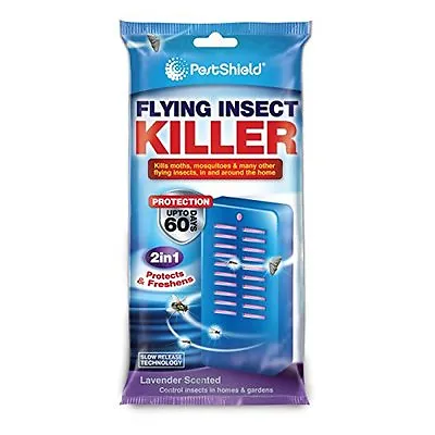 PESTSHIELD FLYING INSECT KILLER PORTABLE INDOOR OUTDOOR 2 IN 1 PROTECT (blue) • £6.95