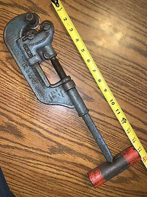 Vintage TRIMO No.1 Tool1/8 -1-1/4  INDUSTRIAL PIPE CUTTER Plumbing Steam Fitter • $27.95