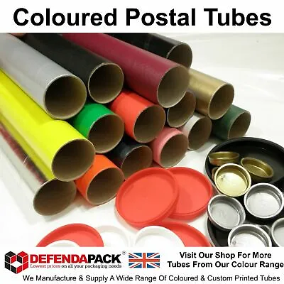 £66.54 • Buy Coloured POSTAL TUBES 3  Wide Diameter Poster Posting Artwork A4 A3 A2 A1 Long
