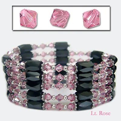 36  Swarovski Crystal Magnetic Hematite Bead Necklace/Bracelet/Wraps/Lariat P • $25.49