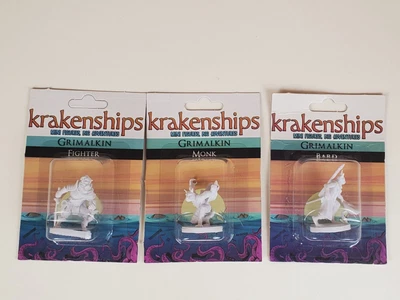 $24.69 • Buy Krakenships Grimalkin Lot (3) DnD Frostgrave Shard Miniatures In Package
