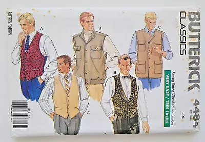 80s Butterick Sewing Pattern 4484 Men Vests Formal Sports Casual Chest 42-48 UC • $14.99