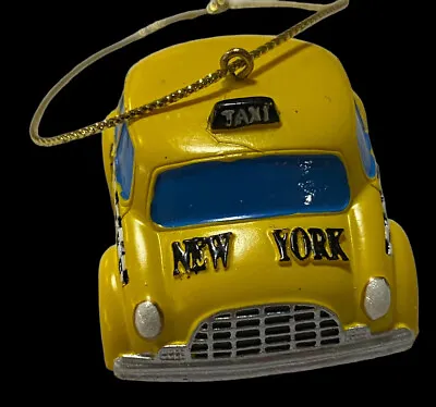 Volkswagen Bug New York City Taxi Decorated Christmas Ornament 2” X 1.25” X 2” • $10