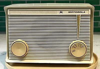 Vintage 1961 MCM Motorola A15W Ivory Shell Tube Radio WORKS PARTS/REPAIR RARE • $87.92