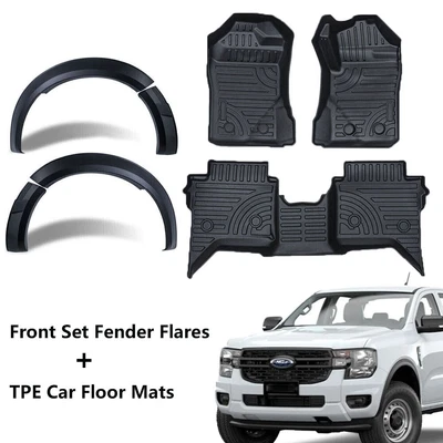 $329 • Buy Front Fender Flares+Car Floor Mats 3D For Ford Ranger Next Gen 2022+ XL XLS XLT