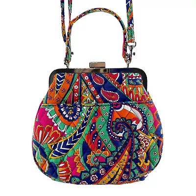 Vera Bradley Venetian Paisley Shoulder Bag Floral Retired 2013 Clasp Top Handbag • $32