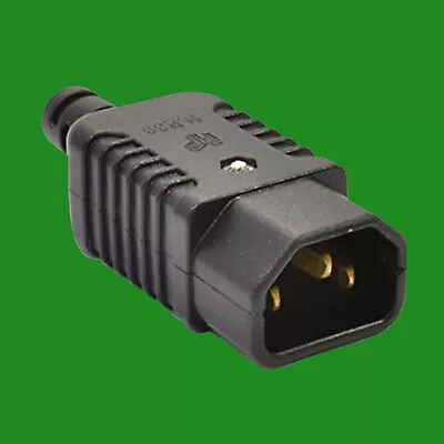 3 Pin IEC Male Kettle Socket Rewireable IEC C14 Straight Plug Adapter Converter • £1.49