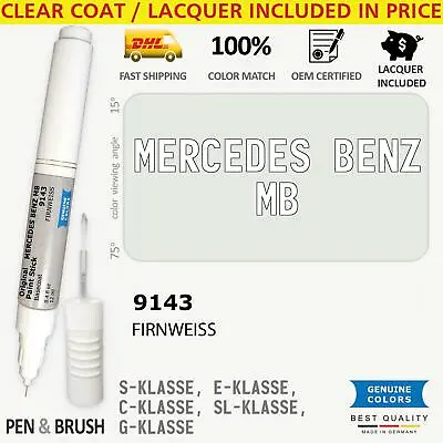 9143 Touch Up Paint For Mercedes Benz MB White S KLASSE E C SL G SLK CABRIO CLK  • $14.99