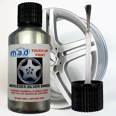 Mercedes Standard German Silver Alloy Wheel Touch Up Kit Repair Paint Scratch • $15.79