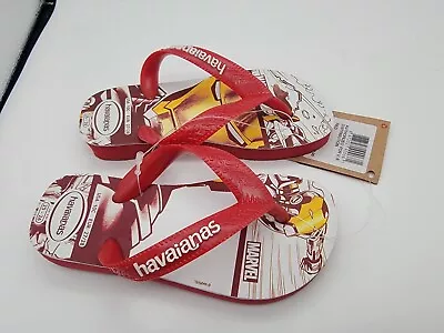 Havaianas Iron Man Marvel Boys USA 10C Slippers Flip Flops  • £7.24