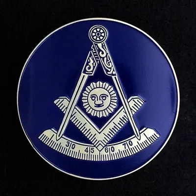 Masonic Past Master Car Auto Emblem (Dark Blue) PMA-2 • $4.50