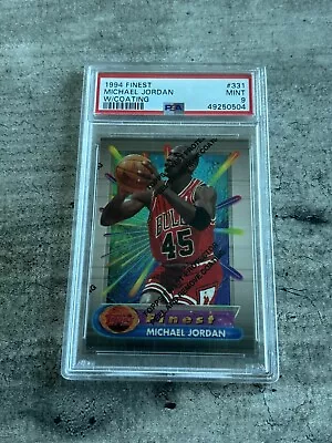 1994-95 Topps Finest #331 Michael Jordan  W/ Coating PSA 9 • $190