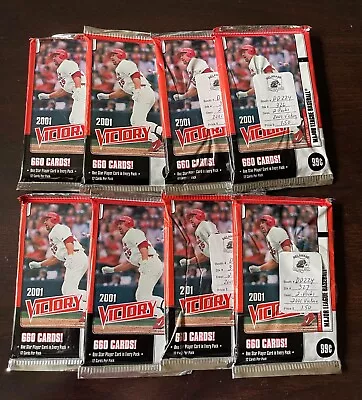 8 Unopened 2001 Upper Deck Victory Baseball Packs Sealed New Lot MLB • $31.49